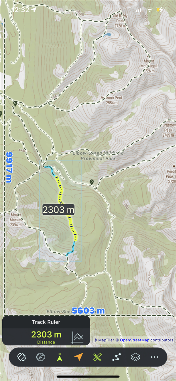 Ruler on OSM trail